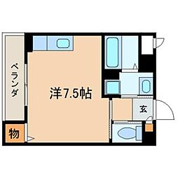 シャーメゾン美樹 ワンルームの間取図画像
