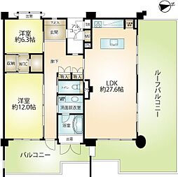 レアージュ真鶴 2LDKの間取り