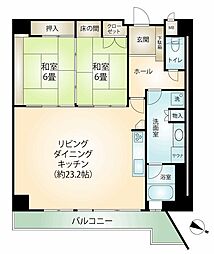 ロイヤルヴァンベール熱海伊豆多賀 2LDKの間取図画像