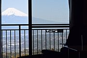眺望：遮るもののない富士山一望の景色をお部屋で。