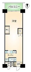 熱海クリフサイド ワンルームの間取図画像