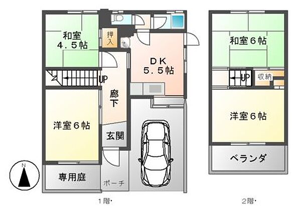 福島貸家中列 ｜兵庫県姫路市大津区恵美酒町１丁目(賃貸一戸建4K・1階・60.00㎡)の写真 その4