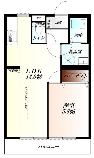 埼玉県熊谷市曙町４丁目(賃貸マンション1LDK・1階・44.00㎡)の写真 その2