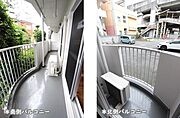 2面バルコニー