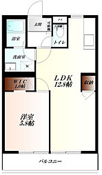 メゾンソレイユ 1LDKの間取図画像