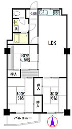 熊谷オリエンタルマンション 3LDKの間取図画像