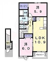 フォーラム伍番館  ｜ 兵庫県神戸市須磨区白川台５丁目1番9号（賃貸アパート2LDK・2階・57.21㎡） その2