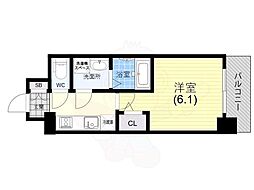 Cion KOBE Bayside 9階1Kの間取り