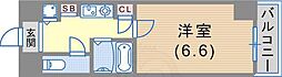 ロイヤルヒル神戸三ノ宮2 7階1Kの間取り