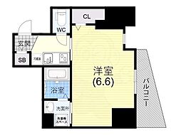 グルーブ神戸元町アリア 1Kの間取図画像