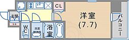 アドバンス三宮グルーブ 7階1Kの間取り