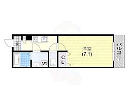 ARPEGGIO東須磨 2階1Kの間取り