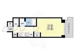 GENOVIA神戸湊川公園 1Kの間取図画像