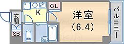 ワコーレ新神戸ステージ 1Kの間取図画像