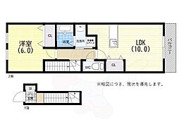 アヴァンリズィエール 1LDKの間取図画像