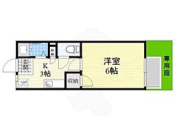 ホーミー前田 1Kの間取図画像