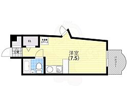 ミスティエイト ワンルームの間取図画像