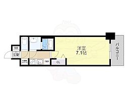 プレサンス兵庫ヴィアーレ 1Kの間取図画像