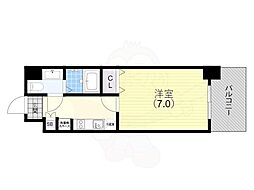 アプリーレ神戸元町 1Kの間取図画像