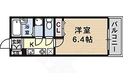 プレサンス新神戸 1Kの間取図画像