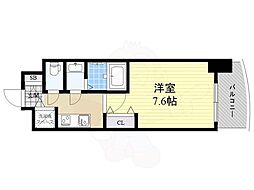 Luxe神戸WEST 1Kの間取図画像