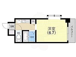 エステムコート神戸ハーバーランド前2 1Kの間取図画像