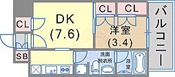 g+ ワンルームの間取図画像