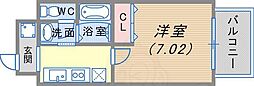 ラ・フォンテ春日野 1Kの間取図画像