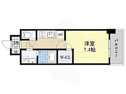 ワールドアイコウベハーバーランド 1Kの間取図画像