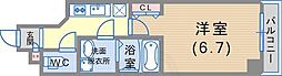 アドバンス神戸ラフィナート 1Kの間取図画像