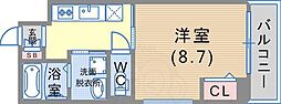 リヴェールハウス 1Kの間取図画像