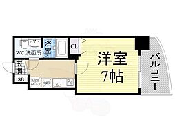 セレニテ神戸西クレア 1Kの間取図画像