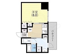 神戸元町Noah 1Kの間取図画像