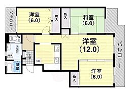 ワコーレ赤坂山手 3LDKの間取図画像
