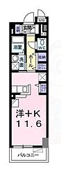 レジデンス神戸 ワンルームの間取図画像
