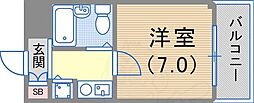 ペイサージュSANKO 1Kの間取図画像