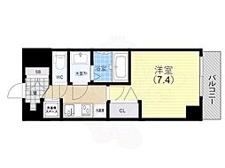 アドバンス神戸セラフィム 1Kの間取図画像
