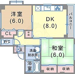 ネーション・エンジ 2DKの間取図画像