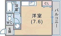 永光ビルディング ワンルームの間取図画像