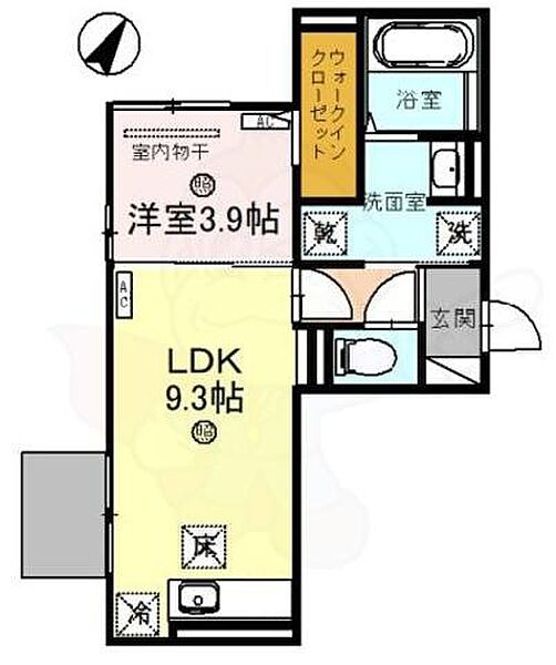 アンベリール ｜兵庫県神戸市灘区国玉通２丁目(賃貸アパート1LDK・1階・36.70㎡)の写真 その2