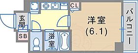 エステムコート神戸・県庁前 607 ｜ 兵庫県神戸市中央区下山手通６丁目4番1号（賃貸マンション1K・6階・20.02㎡） その2