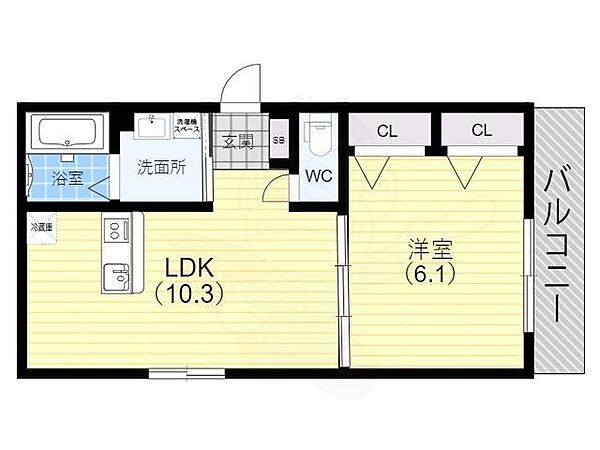 Salena 30A｜兵庫県神戸市中央区下山手通７丁目(賃貸マンション1LDK・3階・40.18㎡)の写真 その2