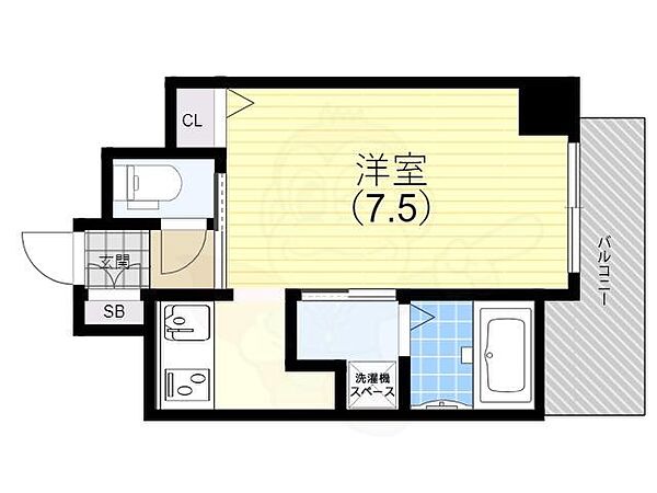 MJC神戸ブレイヴ 604｜兵庫県神戸市兵庫区三川口町２丁目(賃貸マンション1K・6階・24.53㎡)の写真 その2