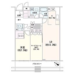 ガレリアグランデ 1SLDKの間取図画像