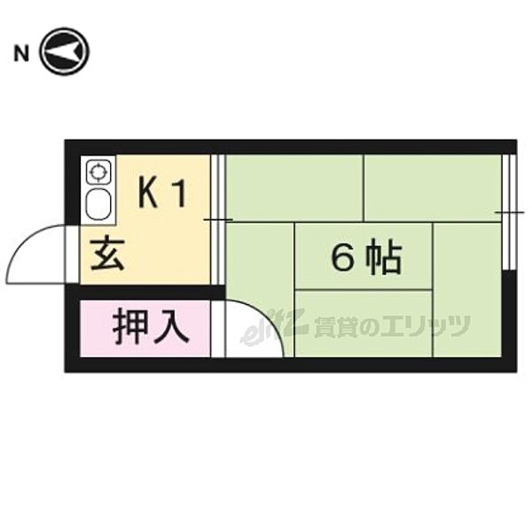 二葉荘（東館舎） 220｜京都府京都市左京区一乗寺北大丸町(賃貸アパート1K・2階・13.00㎡)の写真 その2