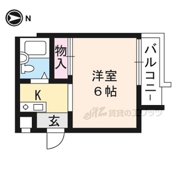 ハイツシンセリティー 101｜京都府京都市北区西賀茂蟹ケ坂町(賃貸アパート1R・1階・16.56㎡)の写真 その2