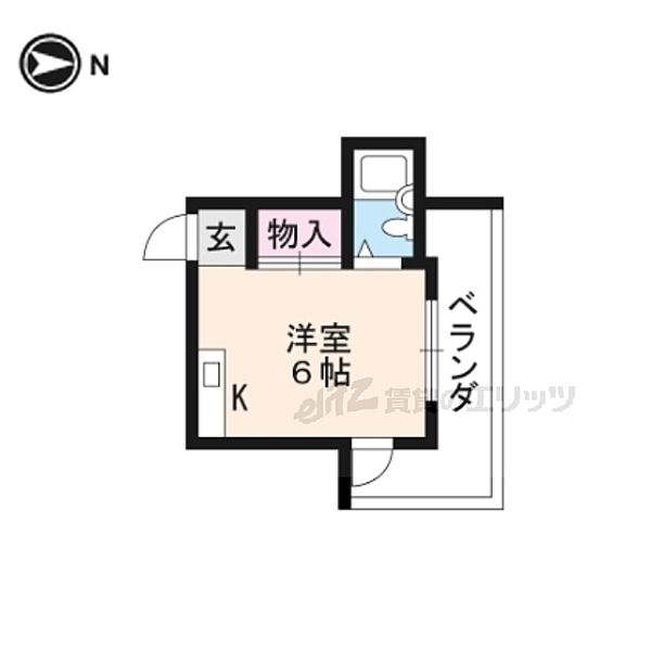 サンライズ宝ヶ池 307｜京都府京都市左京区岩倉中大鷺町(賃貸マンション1K・3階・15.57㎡)の写真 その2