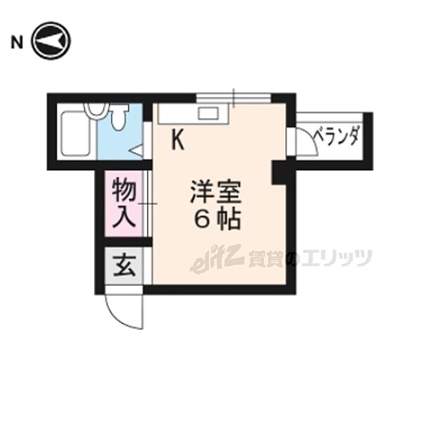 サンライズ宝ヶ池 309｜京都府京都市左京区岩倉中大鷺町(賃貸マンション1K・3階・13.00㎡)の写真 その2