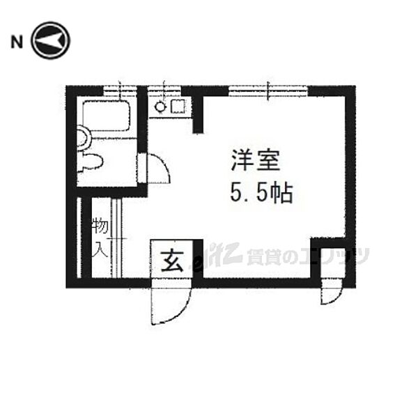 ビューパレス吉田 204｜京都府京都市左京区吉田下大路町(賃貸マンション1K・2階・18.98㎡)の写真 その2