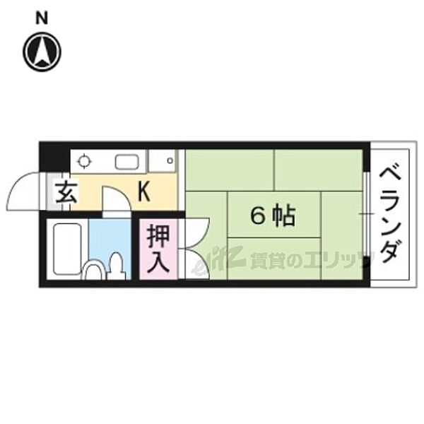 京都府京都市上京区上立売通新町西入西大路町(賃貸マンション1K・2階・17.84㎡)の写真 その2